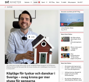 Matthias Kamann on SVT - Interview about buying a house in Sweden
