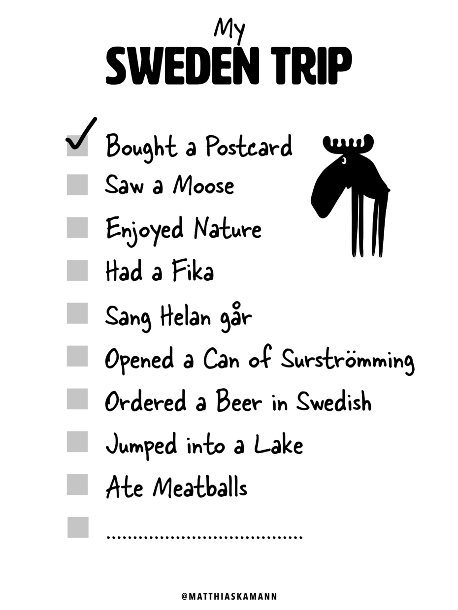 My Sweden Trip Postcard - by Matthias Kamann